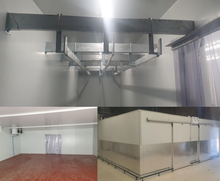 Insulated Structures Freezer Room Meat Rails, Freezer Room New Installation, Freezer Room Chequered Plate